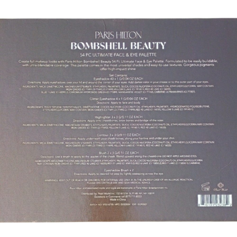 NEW! Paris Hilton Bombshell Beauty Eyeshadow, Blush, Contour & Brush Palette - Picture 3 of 4